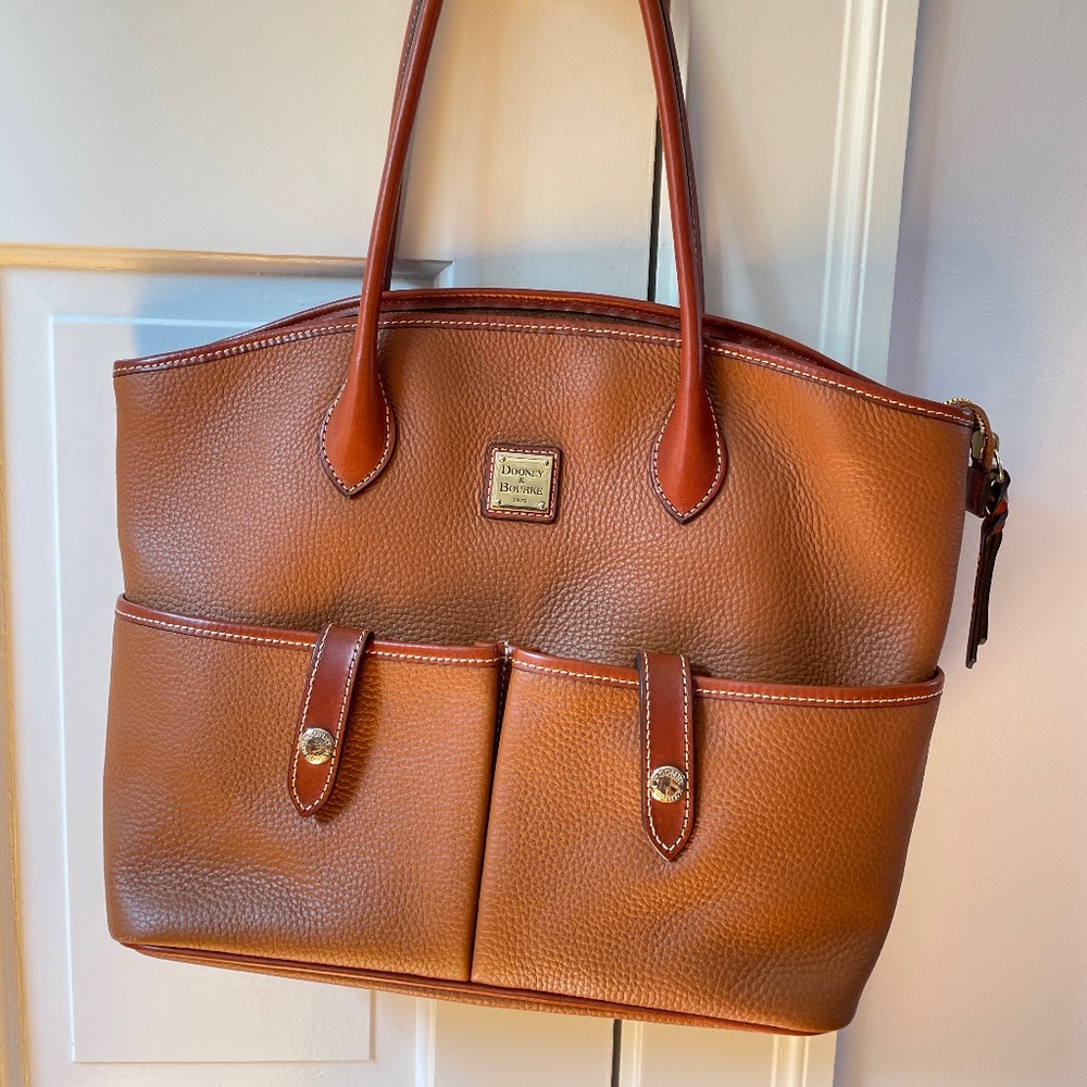 EXC cognac color tote Dooney & Bourke